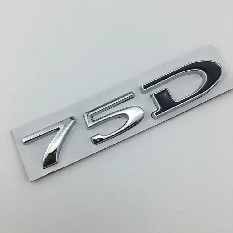 For Tesla MODEL 3 S X Y 75D 85D 90D 100D Rear Boot Trunk Tailgate Emblem Badge Sticker 3D Metal Car Styling Accessories