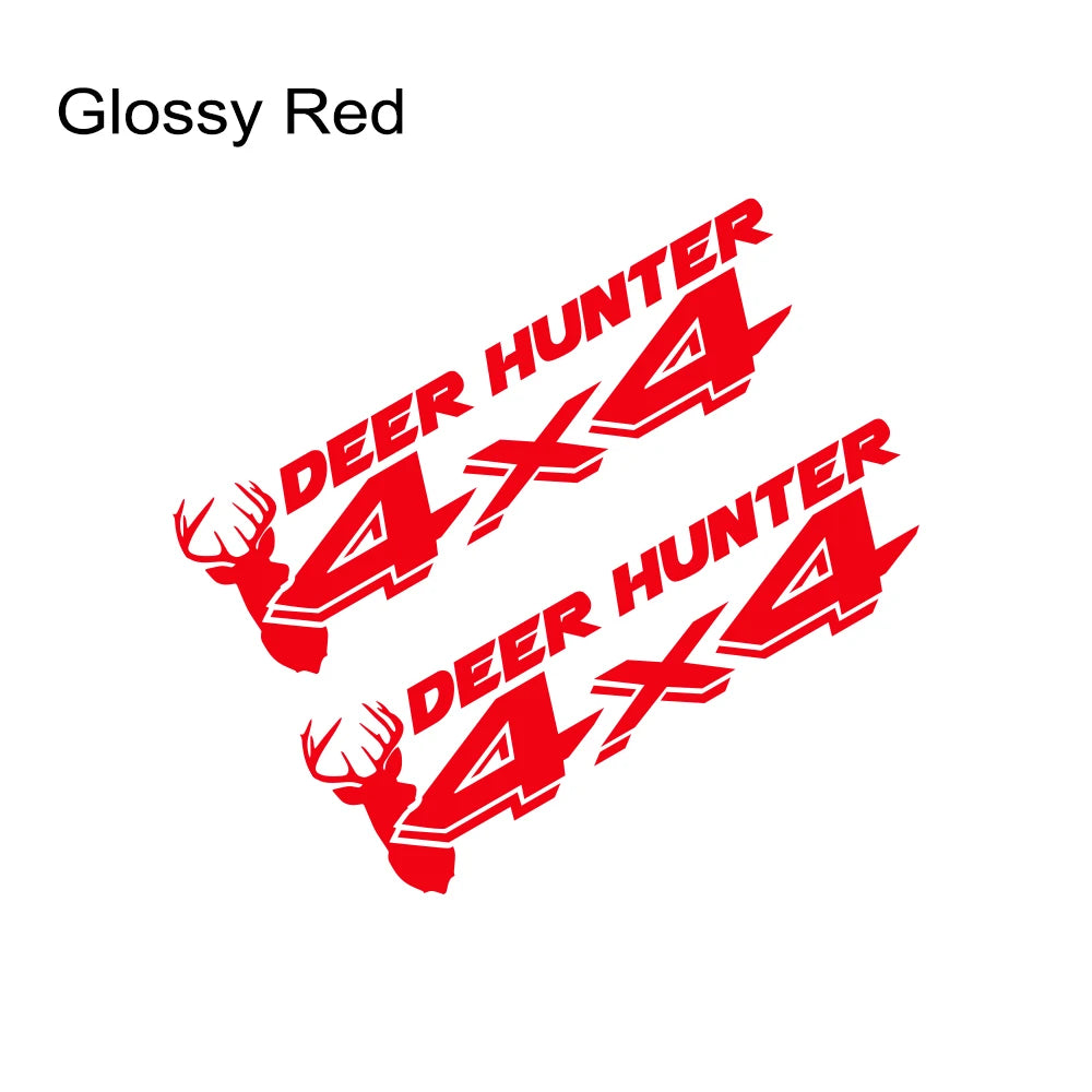 Deer Hunter 4x4 Sport Decal | Universal Pickup Sticker for Ford F-150, Toyota Hilux, Dodge RAM, Nissan Navara & More