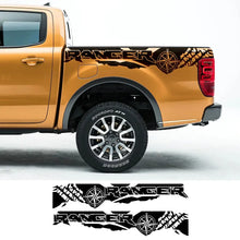 Load image into Gallery viewer, Tire Print &amp; Compass Adventure Tail Decal for Ford Ranger Raptor | 2-Piece Vinyl
