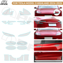 Load image into Gallery viewer, Precut PPF for Tesla Model 3 Highland (2024–2025) | TPU Headlight, Mirror &amp; Door Handle Protection