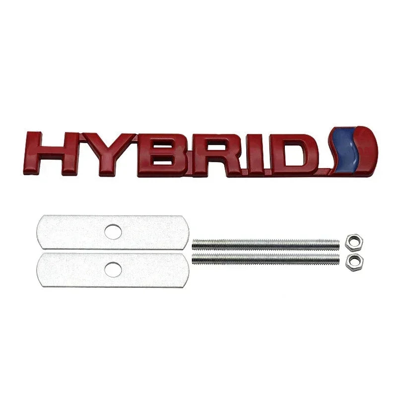 Metal HYBRID Front Grille & Trunk Badge Emblem for Toyota Land Cruiser / Camry | Decal Sticker