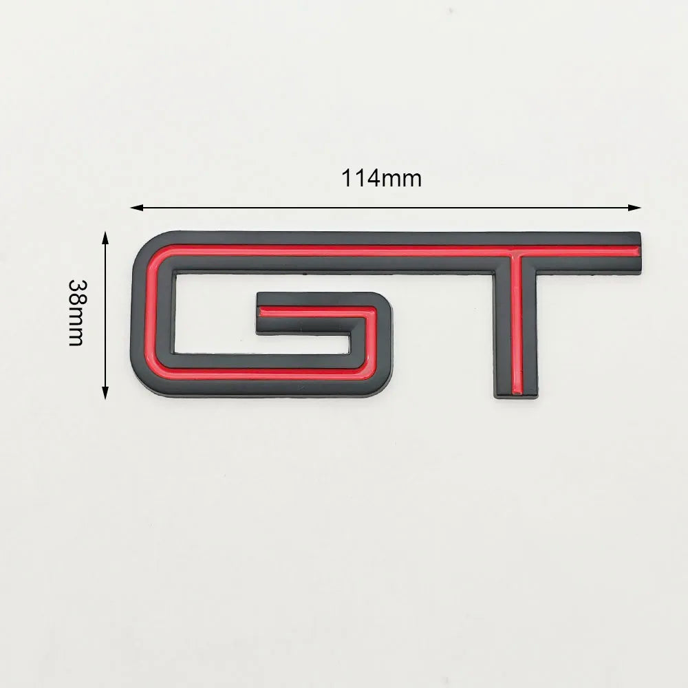 3D Chrome Metal GT Logo Trunk Badge | Ford F-150 / Mustang / Explorer / Ranger Decal