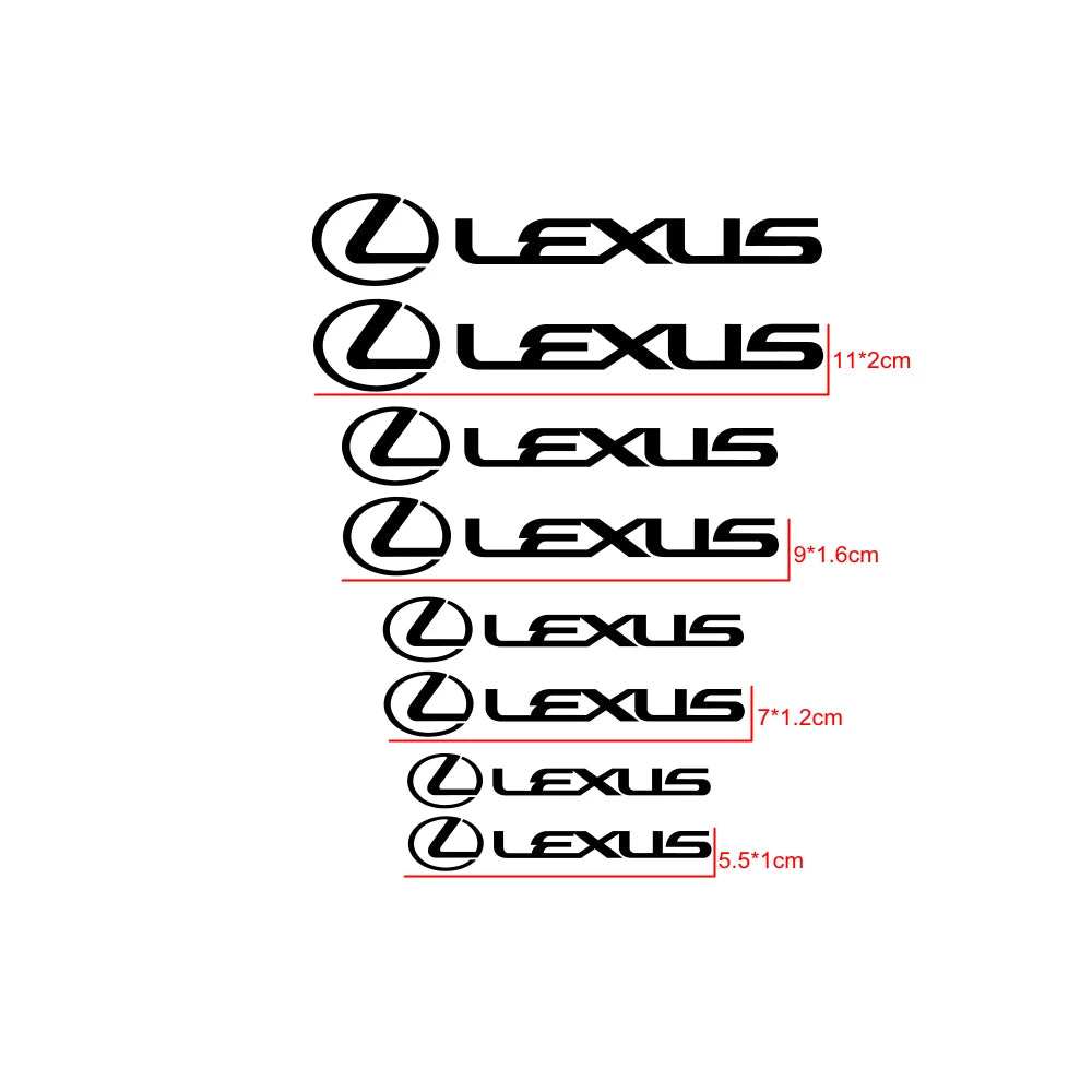 8PCS Lexus Text Brake Caliper Decals – High Temp Heat-Resistant Vinyl Stickers