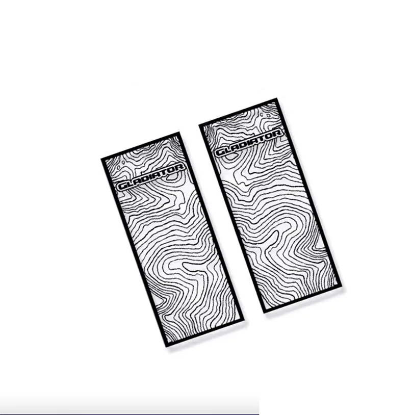 Compass Map & Skull Blackout Bedside & Tailgate Decal Kit for Jeep Gladiator JT | Vinyl Wrap Pair