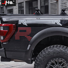 JHO Sport R Precut Bedside & Hood Wrap Kit for Ford F-150 Raptor (2022-2025) | Matte Stripe