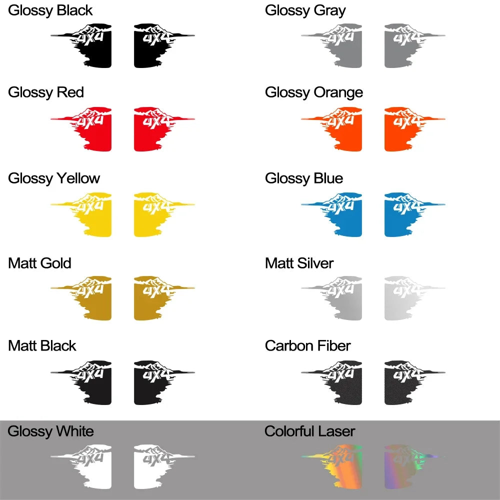 Universal 4x4 Side Bed Splash Decal | Fits Ford F-150, Toyota Hilux, Dodge RAM, Isuzu D-Max, Mitsubishi L200 & More
