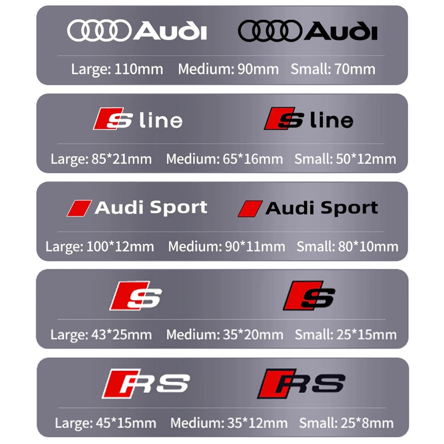 Audi S-line Brake Caliper Decals – Heat-Resistant Vinyl Stickers