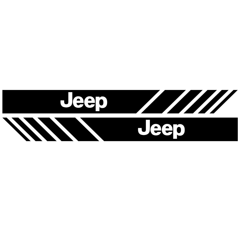 Rearview Mirror & Body Badge Emblem Decal for Jeep Renegade | 2-Piece Vinyl Sticker Set