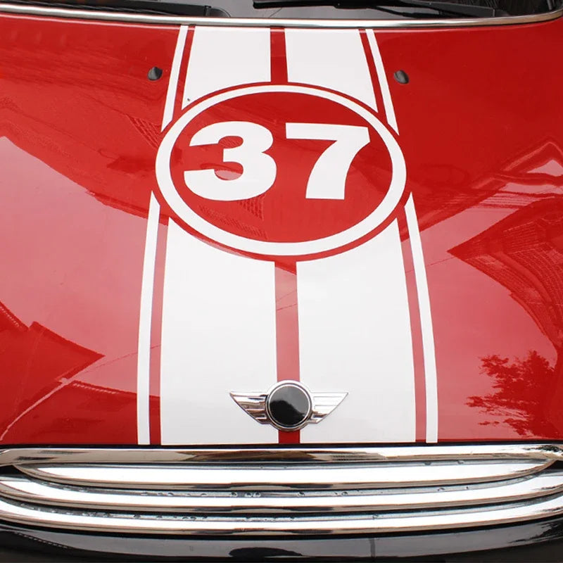 Hood & Rear Door Graphic Decal for Mini Cooper F55 (2015–2016) / F56 (2014–2016) | Vinyl Sticker Kit