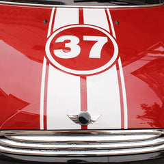 Hood & Rear Door Graphic Decal for Mini Cooper F55 (2015–2016) / F56 (2014–2016) | Vinyl Sticker Kit