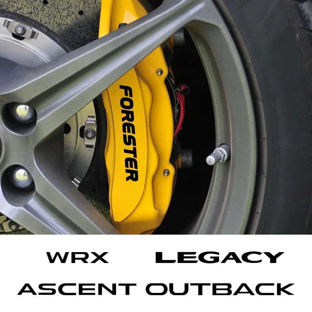 Brake Caliper Badge Sticker for Subaru Forester / XV / Crosstrek / Outback / Legacy / BRZ | 6-Piece Heat-Resistant Vinyl