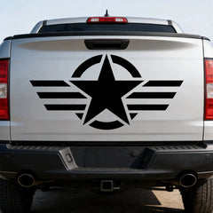 Star & Stripes Car Decal – Waterproof PVC Vinyl Sticker for Cars, Trucks, SUVs, Vans & Motorcycles