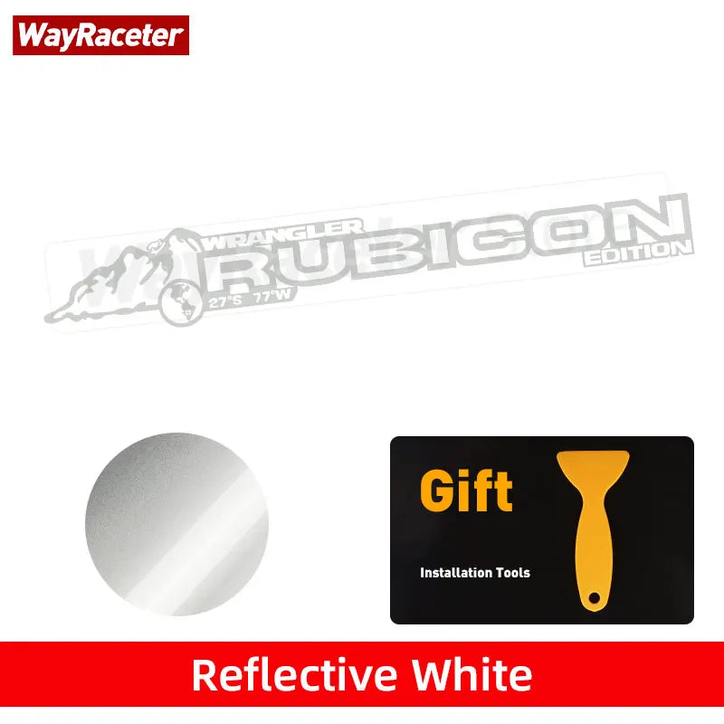 Reflective Hood Side Sticker Mountain Rubicon Unlimited | Wayraceter