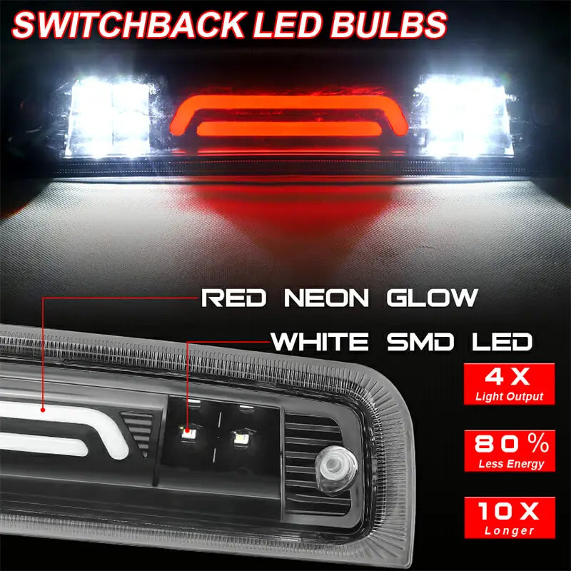 Rear LED Cargo Light LED Tail 3rd Third Brake Lamp for Dodge Ram 1500 2500 3500 Series 2003-2008 2010-2018 Additional Taillight