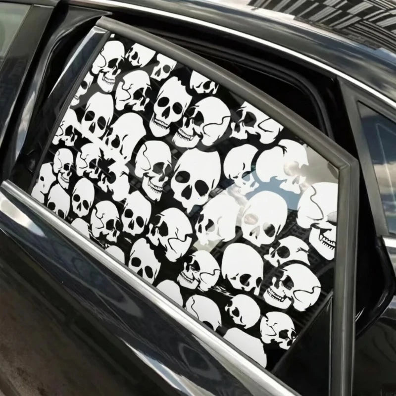 Halloween Skeleton Skull Car Sticker | Gothic Hood & Door Auto Decoration Decal (FUYAOZHISHANG)