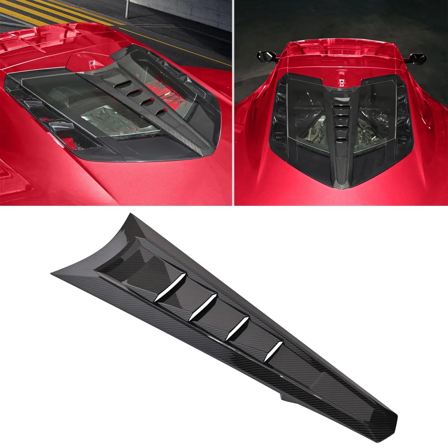 Rear Window Spoiler Cover Trim Carbon Fiber for Chevrolet Corvette C8 (2020–2025) | Lightweight
