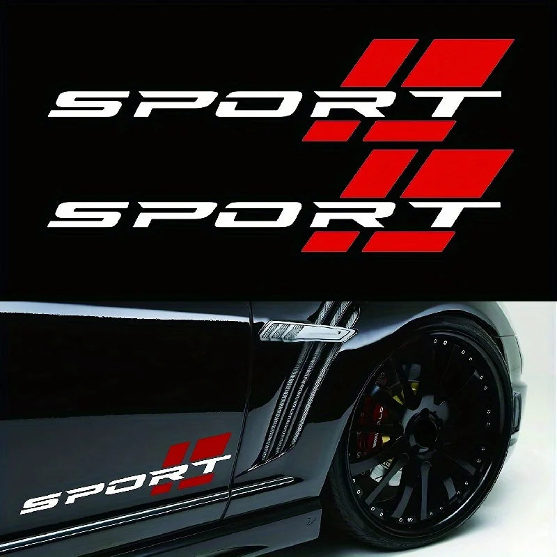Sport Style Body & Fender Decal | 2-Piece Waterproof Vinyl Sticker for Cars, Motorcycles & Helmets