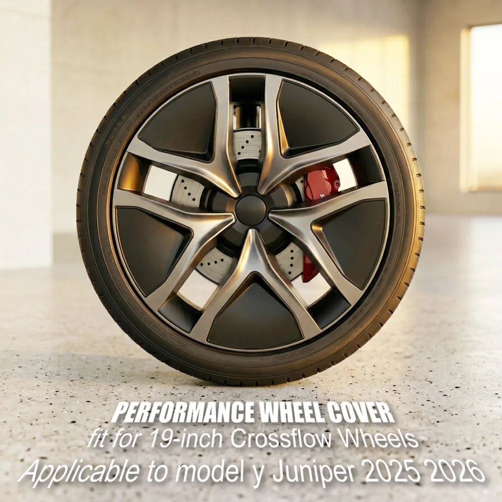 YIKUN 19" Performance Hub Cap for Tesla Model Y Juniper (2025–2026) | 4-Piece Wheel Cover Set