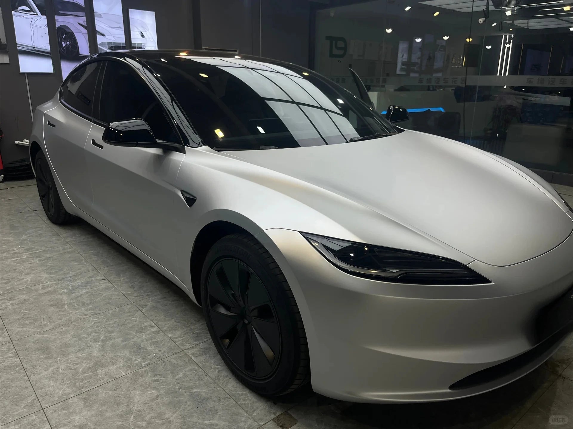 Precut Color Change PPF for Tesla Model 3 Highland (2024–2025) | Black & Glacier Blue PET Film