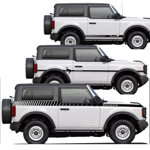 Load image into Gallery viewer, Matte Black Side Waistline Stripe Decal for Ford Bronco 2-Door (2021–2023) | Vinyl Body Line Overlay Pair