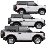 Matte Black Side Waistline Stripe Decal for Ford Bronco 2-Door (2021–2023) | Vinyl Body Line Overlay Pair