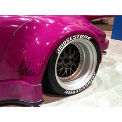 3D Rubber Permanent Tire Letter Sticker | Waterproof Wheel Decal