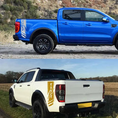 Rear Bed Side Stripe Decal for Ford Ranger Raptor | 2-Piece Vinyl Trunk Graphic