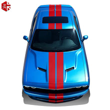 Load image into Gallery viewer, Front-to-Rear Racing Stripe Body Decal Kit | Hood, Roof, Trunk &amp; Bonnet Vinyl Graphics
