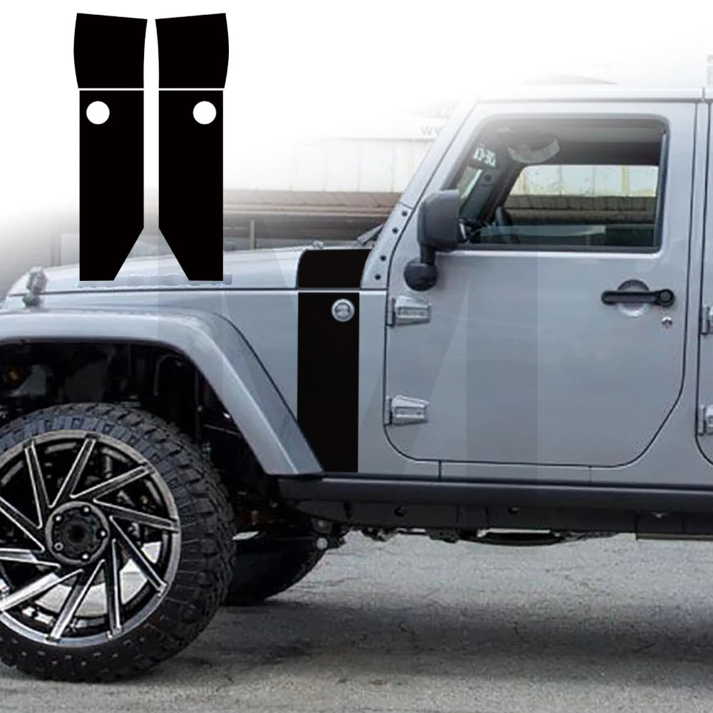 Hood & Side Graphics Decal Kit for Jeep Wrangler JK/JKU (2007–2018) | Off-Road Vinyl Stickers