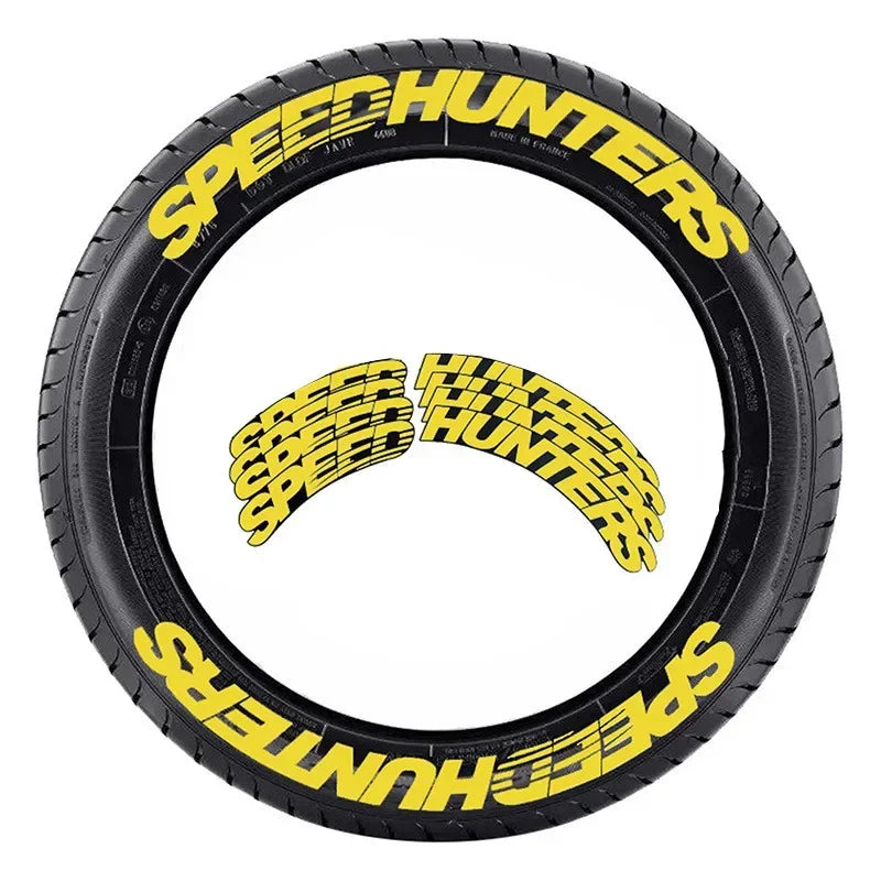3D PVC Waterproof Tire & Rim Letter Decal | Automobile Motorcycle