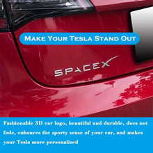 Cargar imagen en el visor de la galería, 3D ABS SPACEX Letter Emblem Badge for Tesla Rear Tailgate / Trunk | Car Sticker