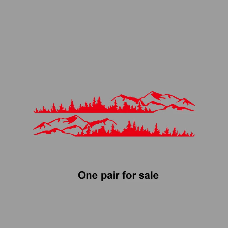 Hills & Forest Scene Adventure Decal | Outdoor Nature Vinyl Sticker for Cars, Trucks & More