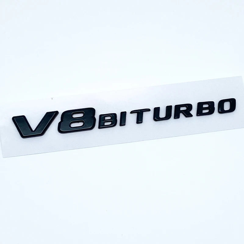 C63 / C63S V8 BITURBO Letters Emblem for Mercedes-Benz AMG | Fender / Trunk Badge Sticker