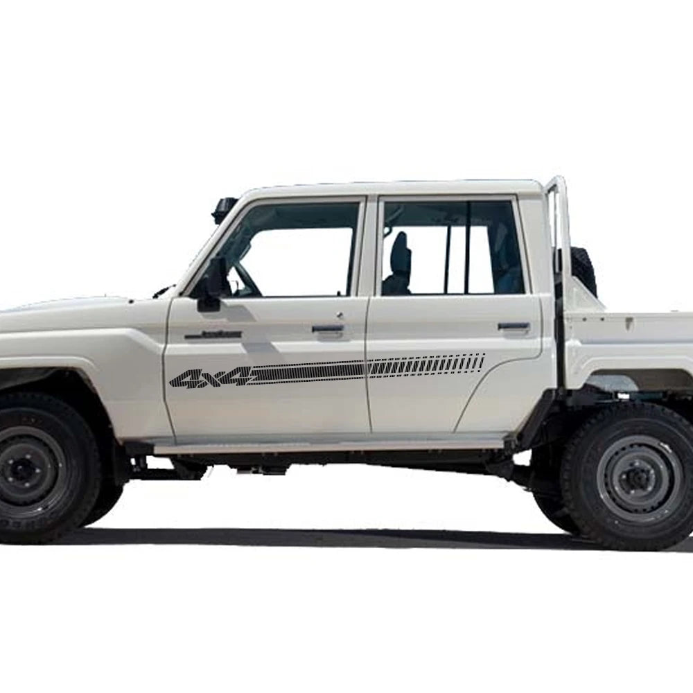 4x4 Off-Road Side Stripe Decal | 2-Piece Self-Adhesive Vinyl Sticker for Pickup Trucks & SUVs
