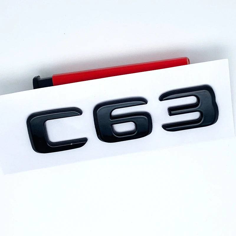 C63 / C63S V8 BITURBO Letters Emblem for Mercedes-Benz AMG | Fender / Trunk Badge Sticker