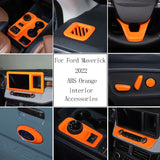 ABS Center Control Panel & Steering Wheel Decoration Trim for Ford Maverick (2022) | Orange / Color Options