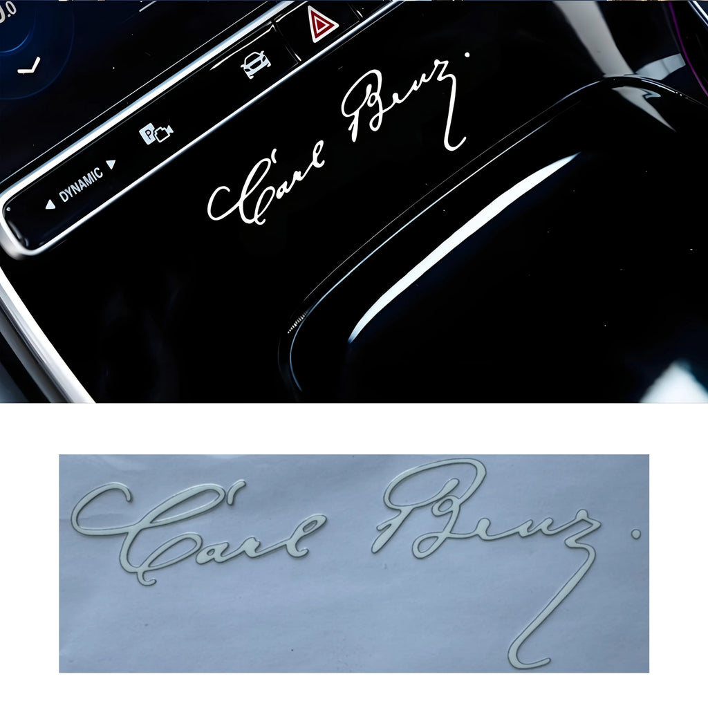 15cm Carl Benz & Daimler Vintage Metal Auto Emblem Decal for Mercedes-Benz | 2-Piece Set