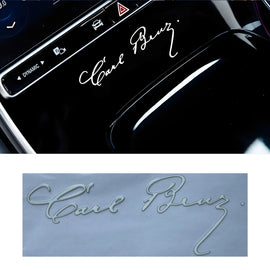 15cm Carl Benz & Daimler Vintage Metal Auto Emblem Decal for Mercedes-Benz | 2-Piece Set