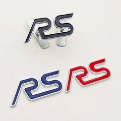 3D Metal RS Logo Badge | Grille, Fender & Trunk Sticker for Ford Fiesta / Focus RS