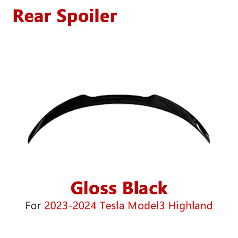Full Body Kit — Bumper Lips, Diffuser & Spoiler for Tesla Models | Gloss Black & Carbon Tuning