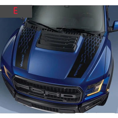 Hood Stripe Decal Kit for Ford F-150 Raptor (2015–2019) | Premium Vinyl Graphics