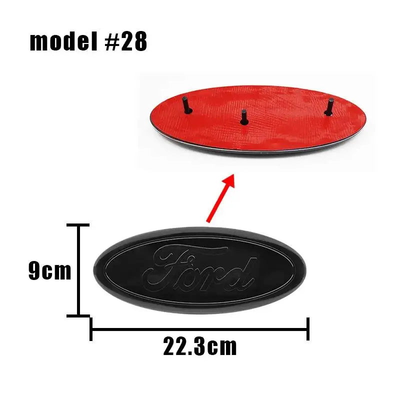 22.3X9cm Car Front Grille Emblem Sticker Rear Trunk Decal Replacement Accessories For Ford F150 F250 Edge Escape Transit Fusion