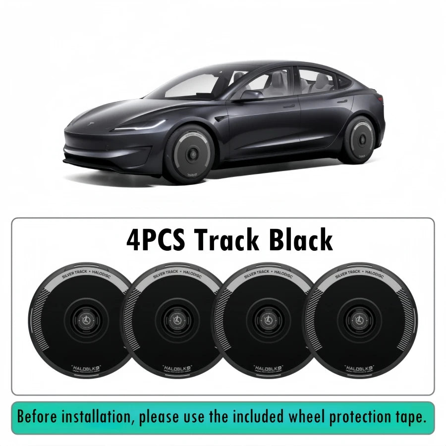 Haloblk Hub Caps for Tesla Model Y Juniper (2025–2026) | 19" & 20" High-Performance Wheel Cover Set