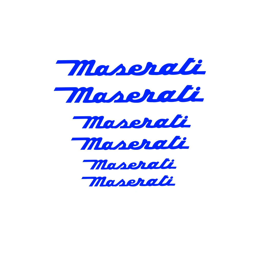 6PCS Maserati Brake Caliper Decals – Heat-Resistant High Temp Vinyl Stickers