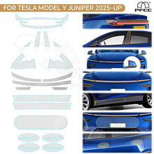 Cargar imagen en el visor de la galería, Precut PPF for Tesla Model Y Juniper (2025–2026) | TPU Headlight, Mirror, Pillar &amp; Bumper Protection