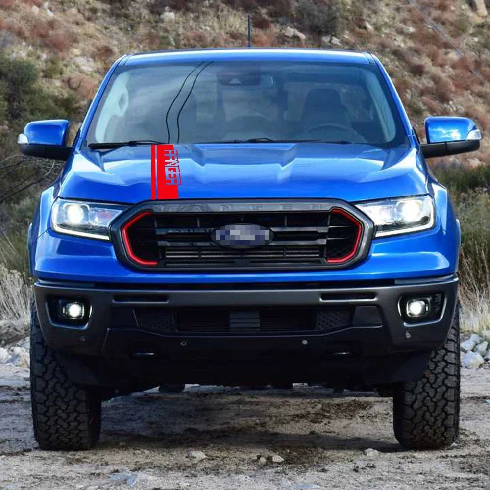 Hood Stripe Kit Decal for Ford Ranger Raptor | Vinyl Truck Bonnet Sticker
