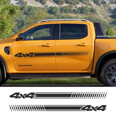 4x4 Off-Road Side Stripe Decal | 2-Piece Self-Adhesive Vinyl Sticker for Pickup Trucks & SUVs