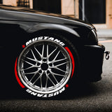 Mustang Tire Lettering Sticker | 3D Waterproof Separated Letter Sidewall Decal