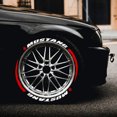 Mustang Tire Lettering Sticker | 3D Waterproof Separated Letter Sidewall Decal