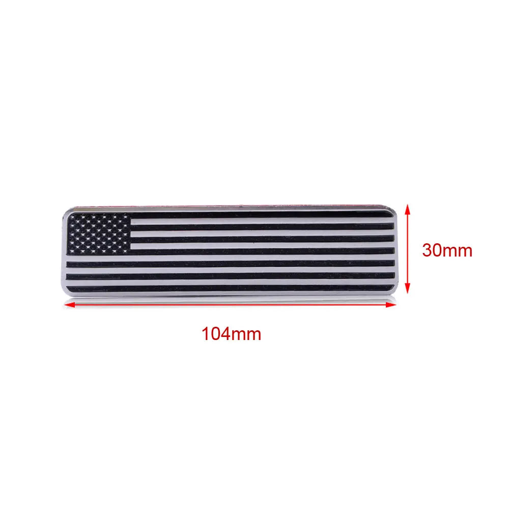 2pcs Black Metal USA American Flag Car Tuning Emblem Badge Motorcycle Sticker Fairing Car Accessories Exterior Parts